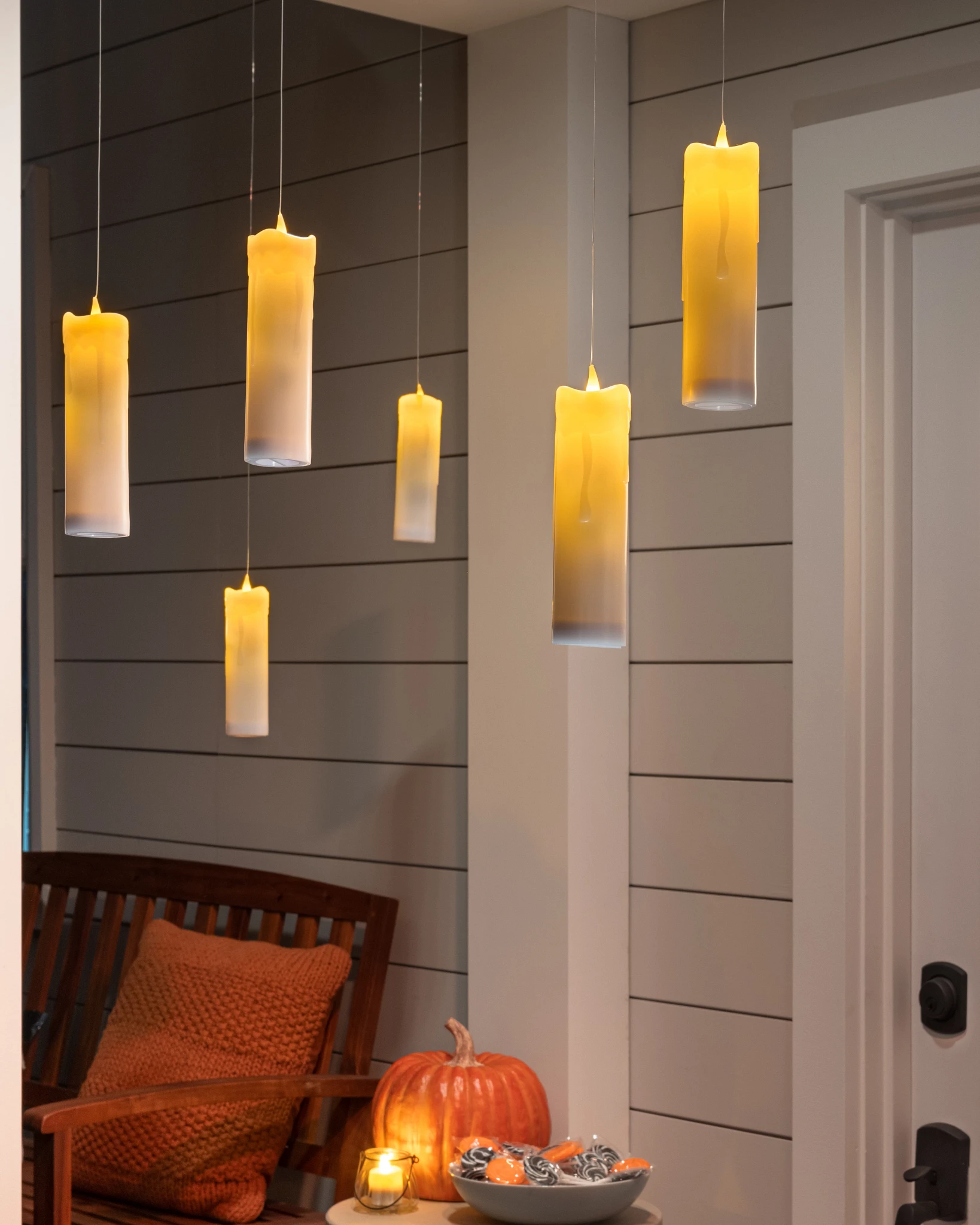 Conjunto de Velas Flutuantes Encantadoras ao Ar Livre